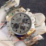 Perfect Replica Rolex Stainless Steel Daytona Watch 40mm Gray Face